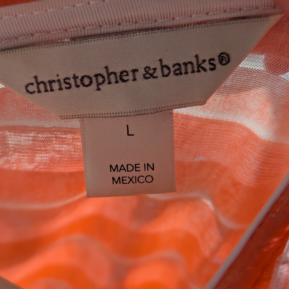Christopher & Banks Orange Ruffled Tank Top - Picture 6 of 10